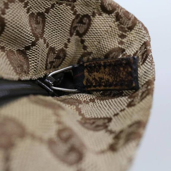 GUCCI GG Canvas Web Sherry Line Hand Bag Beige Red Green 131228 Auth 69952 - Picture 10 of 16